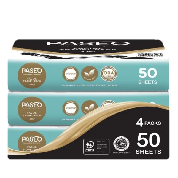 PASEO Tissue 3PLY Travel Pack